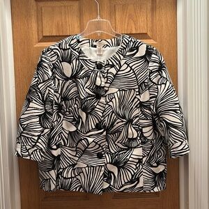 Covington Woman black and white dress button up jacket